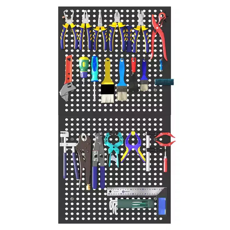 Heavy-Duty Metal Shelving with Pegboard & Wheels - Adjustable Multipurpose Storage Rack for Garage/Warehouse/Office/Kitchen