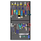Heavy-Duty Metal Shelving with Pegboard & Wheels - Adjustable Multipurpose Storage Rack for Garage/Warehouse/Office/Kitchen