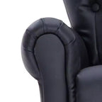 Reclining Chair Black Faux Leather