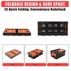 Large Collapsible Storage Baskets  22x15.7x10.2 Inches Foldable Plastic Crates, Extra-Thick Stackable Bins for Home, Kitchen, Pantry
