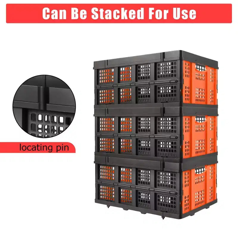 Large Collapsible Storage Baskets  22x15.7x10.2 Inches Foldable Plastic Crates, Extra-Thick Stackable Bins for Home, Kitchen, Pantry