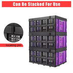 Large Collapsible Storage Baskets  22x15.7x10.2 Inches Foldable Plastic Crates, Extra-Thick Stackable Bins for Home, Kitchen, Pantry