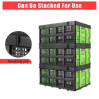 Large Collapsible Storage Baskets  22x15.7x10.2 Inches Foldable Plastic Crates, Extra-Thick Stackable Bins for Home, Kitchen, Pantry