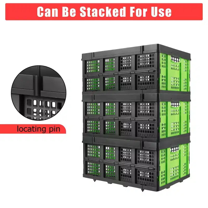 Large Collapsible Storage Baskets  22x15.7x10.2 Inches Foldable Plastic Crates, Extra-Thick Stackable Bins for Home, Kitchen, Pantry