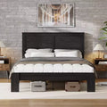 GDFStudio Rixa Industrial Wooden Platform Bed with Headboard