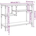 Console Table with Shelves Behind Sofa Entry Desk Living Room Furniture