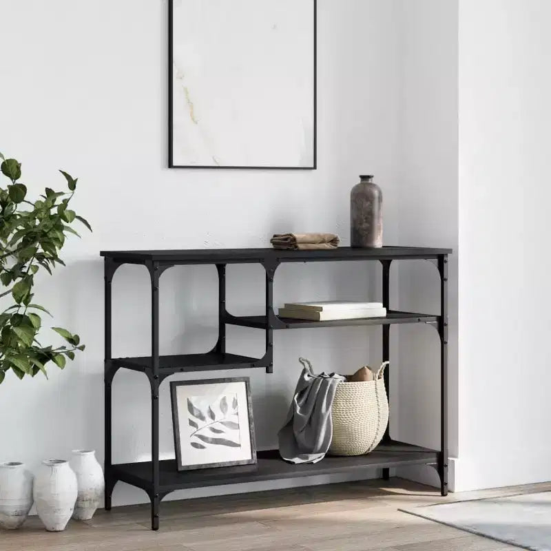Console Table with Shelves Behind Sofa Entry Desk Living Room Furniture