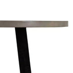 Modern Concrete and Acacia Round Dining Table Gray