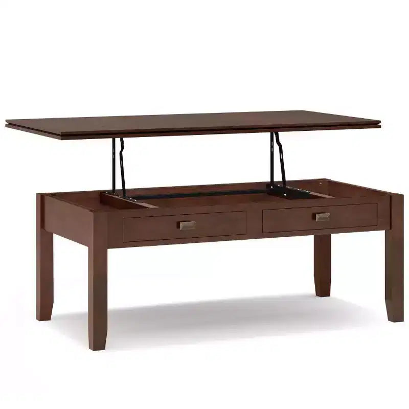 Stratford Lift Top Coffee Table Russet Brown