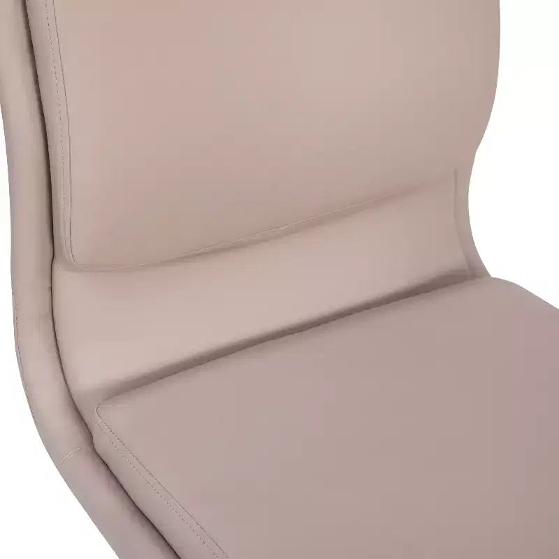 Modern Faux Leather Upholstered Mid-Back Home Office Chair with 5 Star Base and Pneumatic Seat Height Adjustment