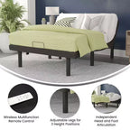 Custom Adjustable Bed Base with Motorized Dual Head and Foot Incline and Quick and Easy Assembly