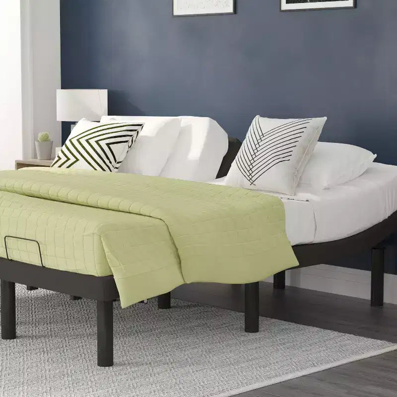 Custom Adjustable Bed Base with Motorized Dual Head and Foot Incline and Quick and Easy Assembly