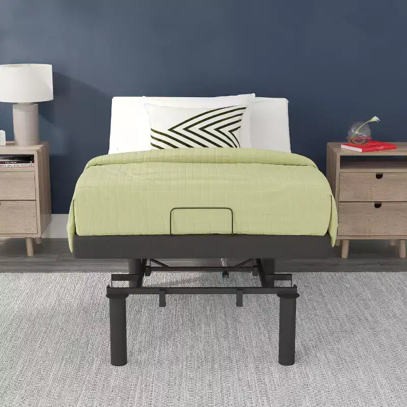 Custom Adjustable Bed Base with Motorized Dual Head and Foot Incline and Quick and Easy Assembly
