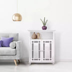 26.5 x 34 2-Door Floor Storage Cabinet, White