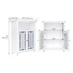 26.5 x 34 2-Door Floor Storage Cabinet, White