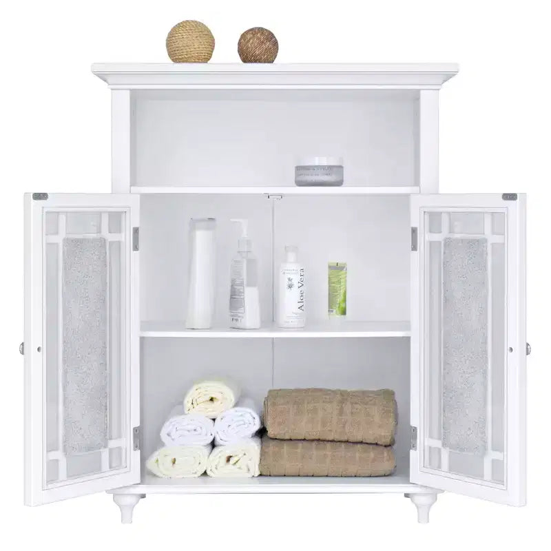 26.5 x 34 2-Door Floor Storage Cabinet, White