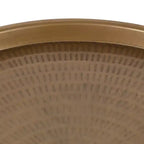 Round Metal Coffee Table, 25.5x25.5x15.5, Gold