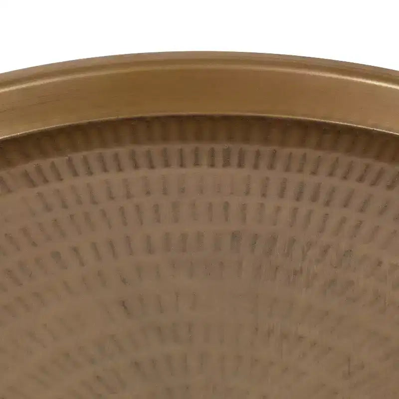 Round Metal Coffee Table, 25.5x25.5x15.5, Gold