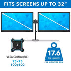 Height Adjustable Standing Desk Converter with Bonus Dual Monitor Mount Included - Wide 36 Inch Sit Stand Workstation with Gas Spring Lift