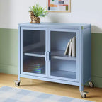 Armadio a 2 ante in metallo con rotelle - Room Essentials
