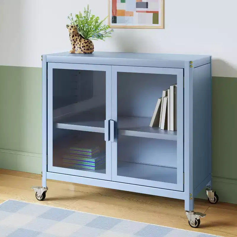 2 Door Metal Rolling Locker Storage Cabinet - Room Essentials