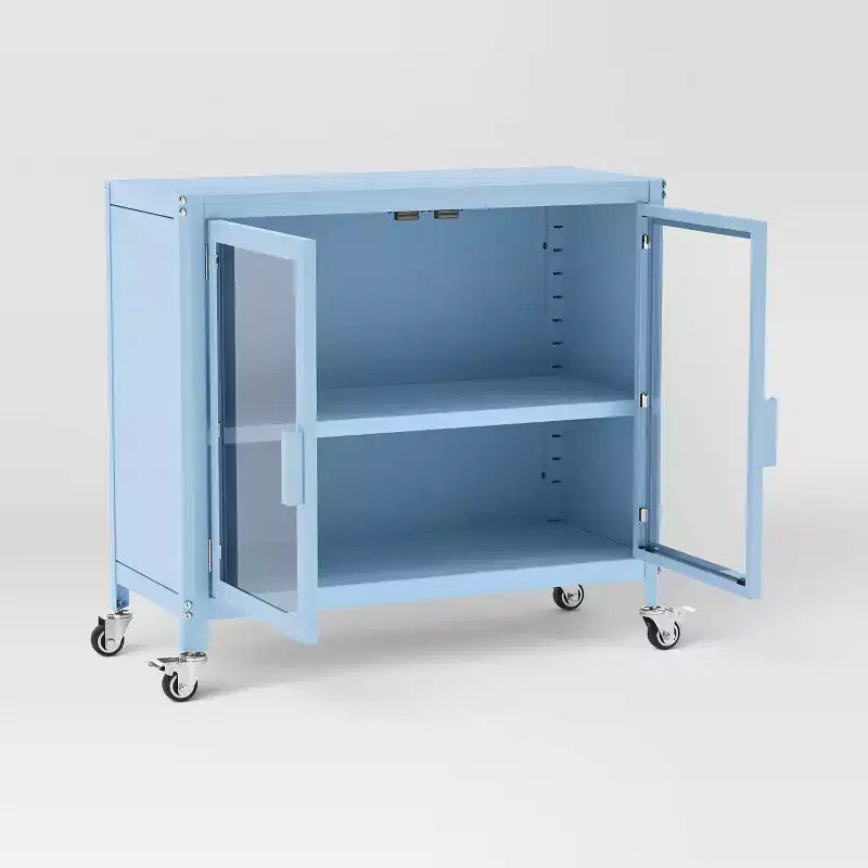 Armadio a 2 ante in metallo con rotelle - Room Essentials