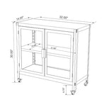 Armadio a 2 ante in metallo con rotelle - Room Essentials