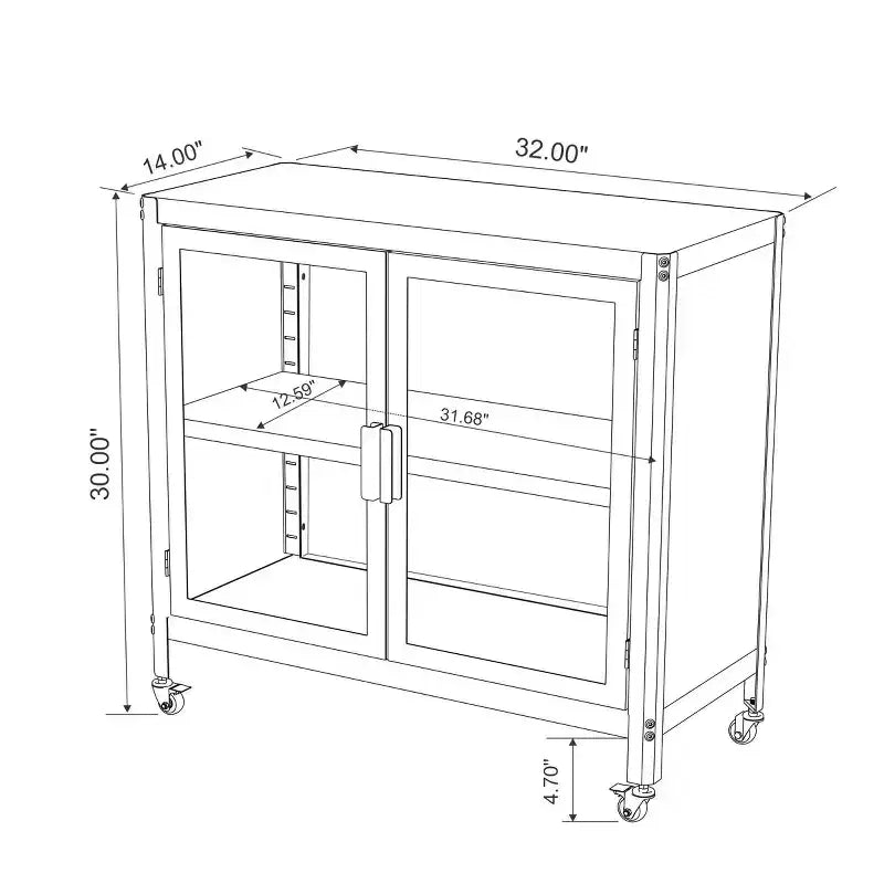 Armadio a 2 ante in metallo con rotelle - Room Essentials